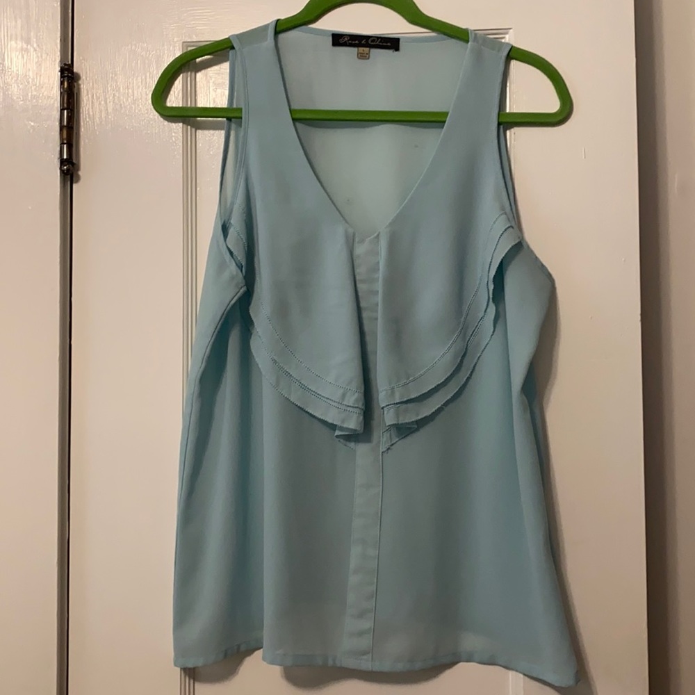 Turquoise chiffon top